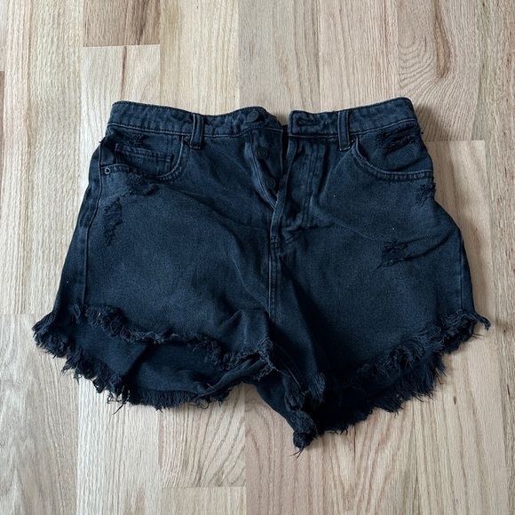 Wild Fable Black Frayed Jean Shorts - Picture 1 of 1